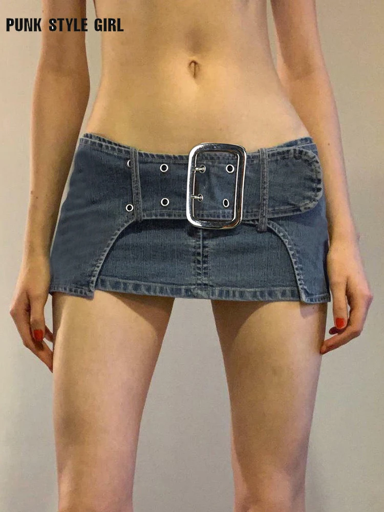 

Korean Fashion Blue Denim Mini Skirts Low Rise Women Sexy Slim Fit Y2k Short Skirt Street Style Casual Outfits Female Faldas