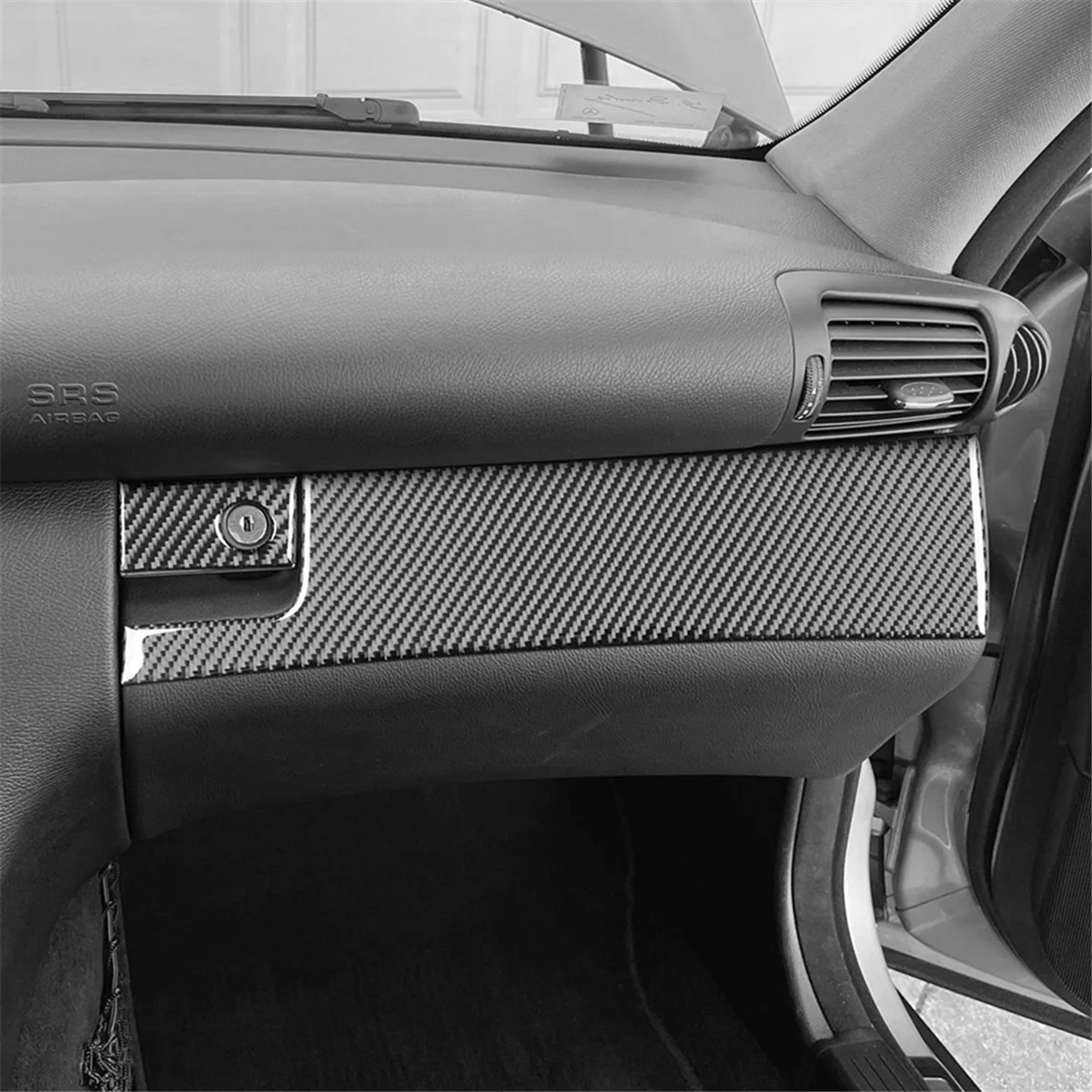 Углеродное волокно LHD для C Class W203 05-2007 Co-Pilot бардачок панель переключателя