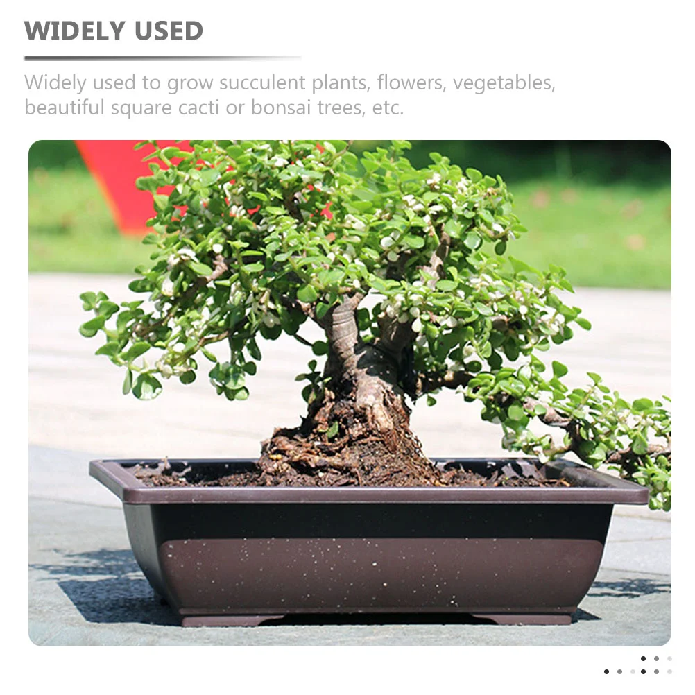 5 шт. прямоугольный цветочный горшок для дома бонсай комнатный с орнаментом