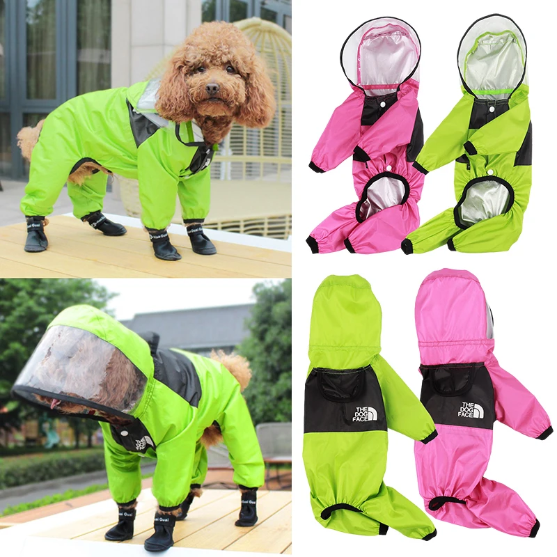 

1PC Pet Dog Raincoat Clothes Hoody Waterproof Jacket Puppy Water Resistant Outdoor Rainwear for Small Medium Dogs Pet Supplies