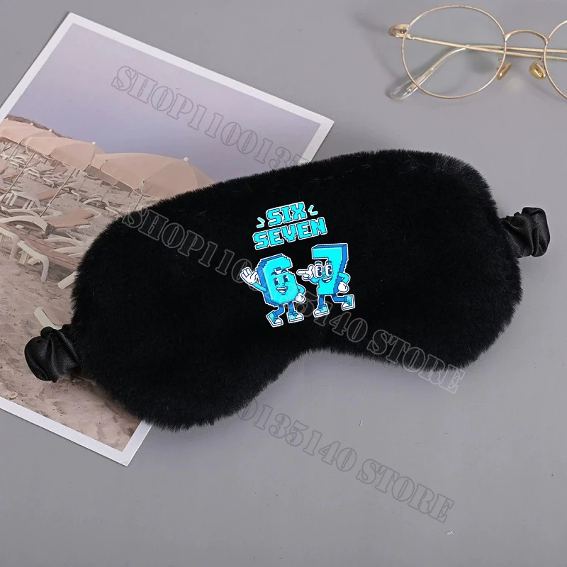 Фото Маска для сна Steal A Brainrot Blindfold Sleep Eye Mask 67 Six Seven, светонепроницаемая, для ночного сна, мягкая, охлаждающая, для мужчин и женщин, подарок №5