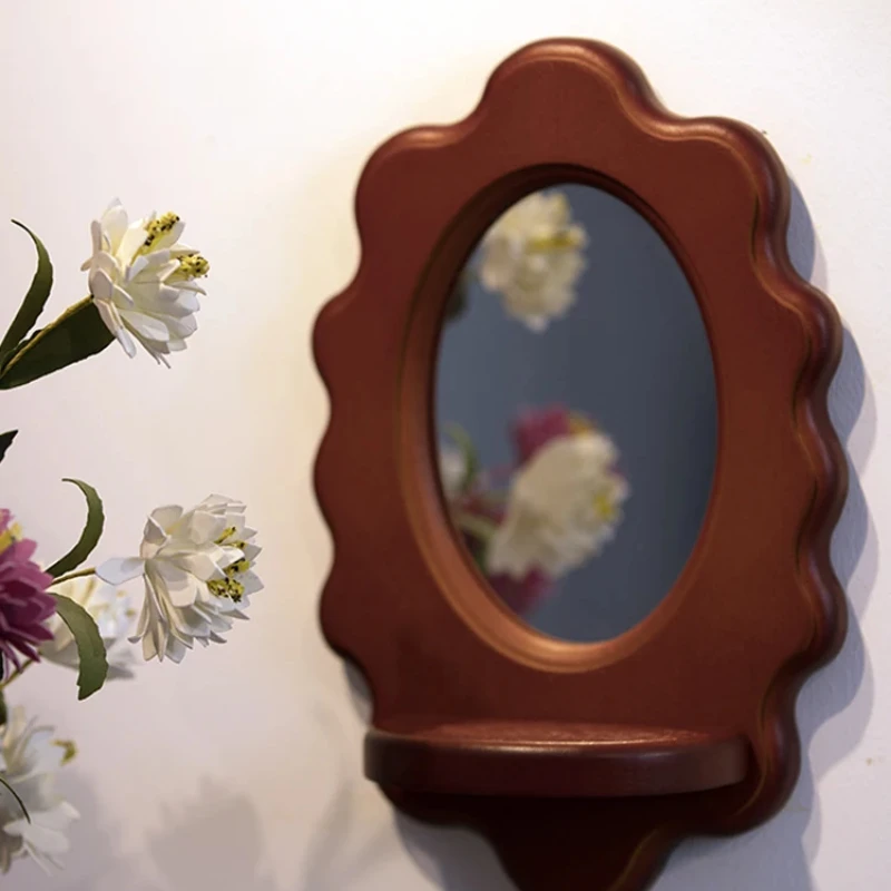 Средневековое настенное украшение зеркало винтажный деревянный настенный