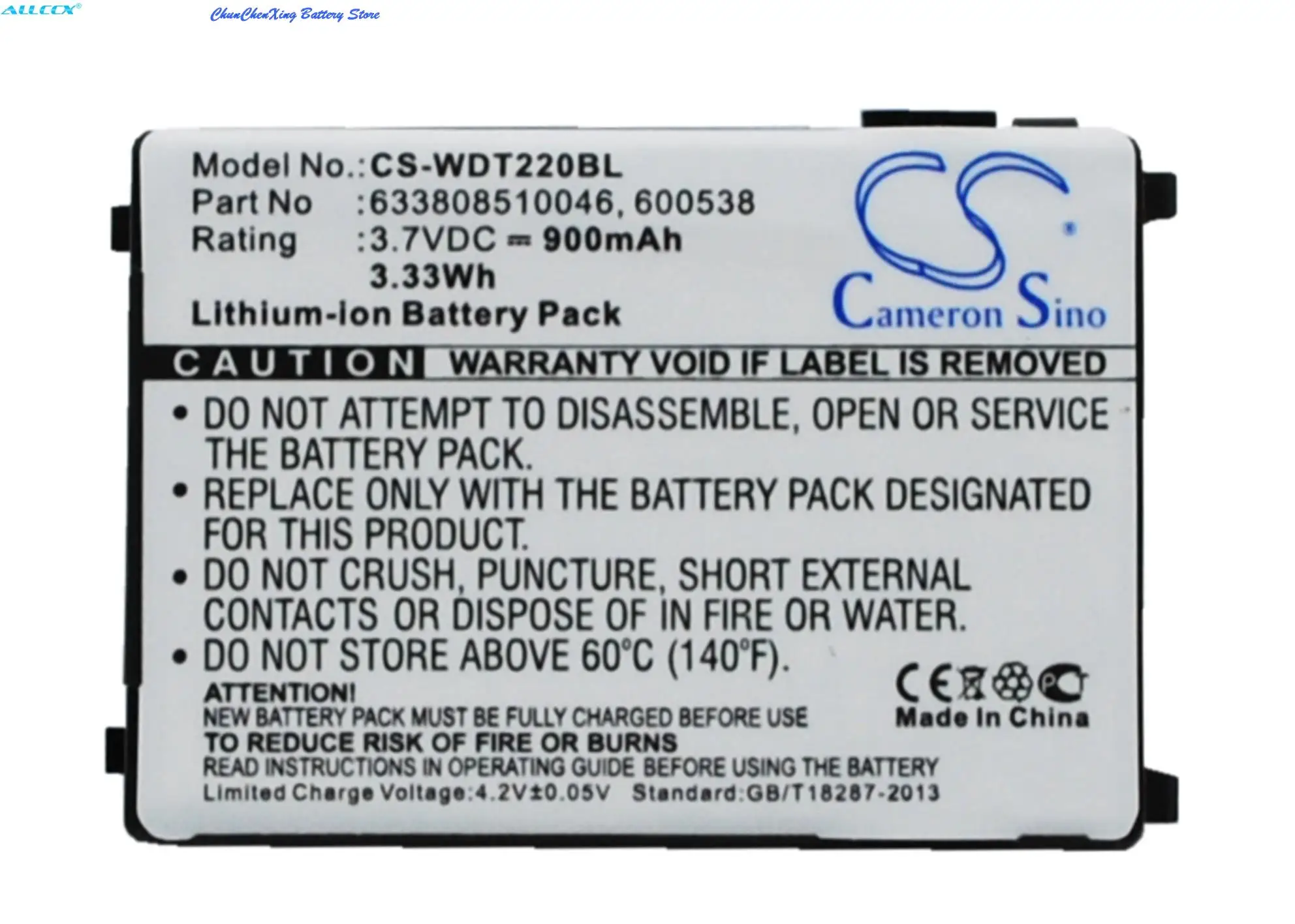 Cameron Sino 900mAh Battery for Datalogic/PSC Falcon PDT,PT4