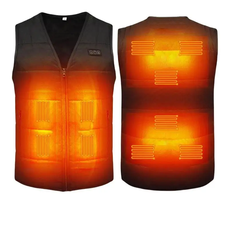 

Smart Electric Heated Vest With 3 Heating Levels Winter Rechargeable 10-zone Warm Heated Jacket For Men Women Outdoor Activity