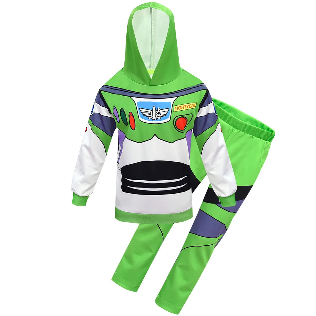 

Новинка 2022, Детский костюм для косплея Buzz Lightyear из 2 предметов, свитер, брюки для мальчиков, карнавальный костюм для вечевечерние НКИ, Рождества, Хэллоуина