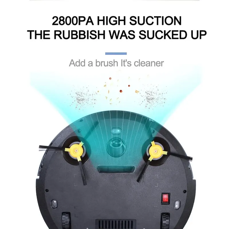 Умный Вакуумный Робот Для Подметания Полов С УФ-лампой Защита От Падения