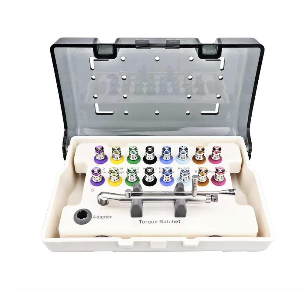 

Dental medical oral implant restoration universal tool box screwdriver transfer bar torque wrench 10-70NCM