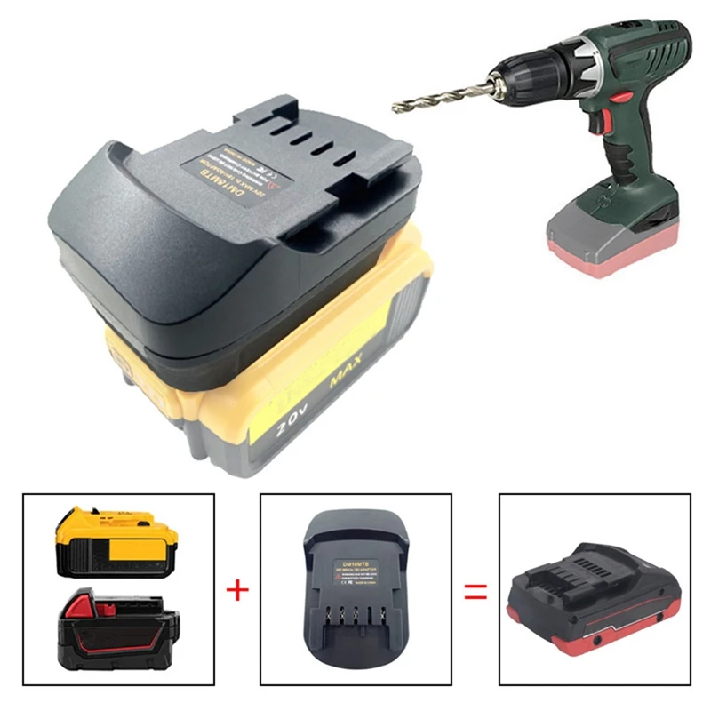 Адаптер батареи DM18MTB для батарей Dewalt/Milwaukee 18/20 В конвертируемый в литиевую батарею