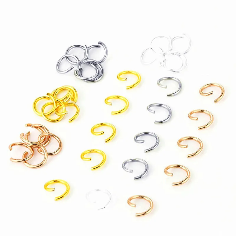 

100/200/500pcs 8mm Metal Jump Rings Split Ring DIY Necklace Bracelet Keychain Connectors Jewelry Making Accessories Wholesale