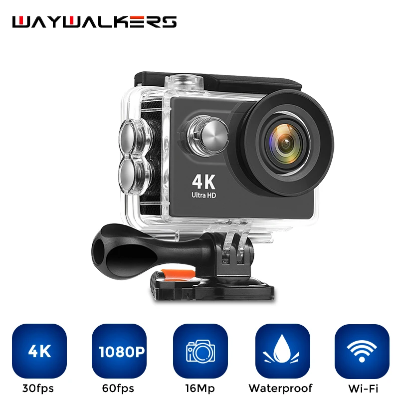 

Waywalkers H9R Action Camera Ultra HD 4K 30fps WiFi 2.0-inch 170D Underwater Waterproof Helmet Video Recording Cameras Sport Cam