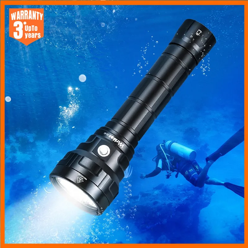 

Xiaomi DL40 Diving Flashlight Bright 5000lm Dive light with 4*LH351D 90CRI 26650 IPX-8 Waterproof Underwater Torch Light 5000K