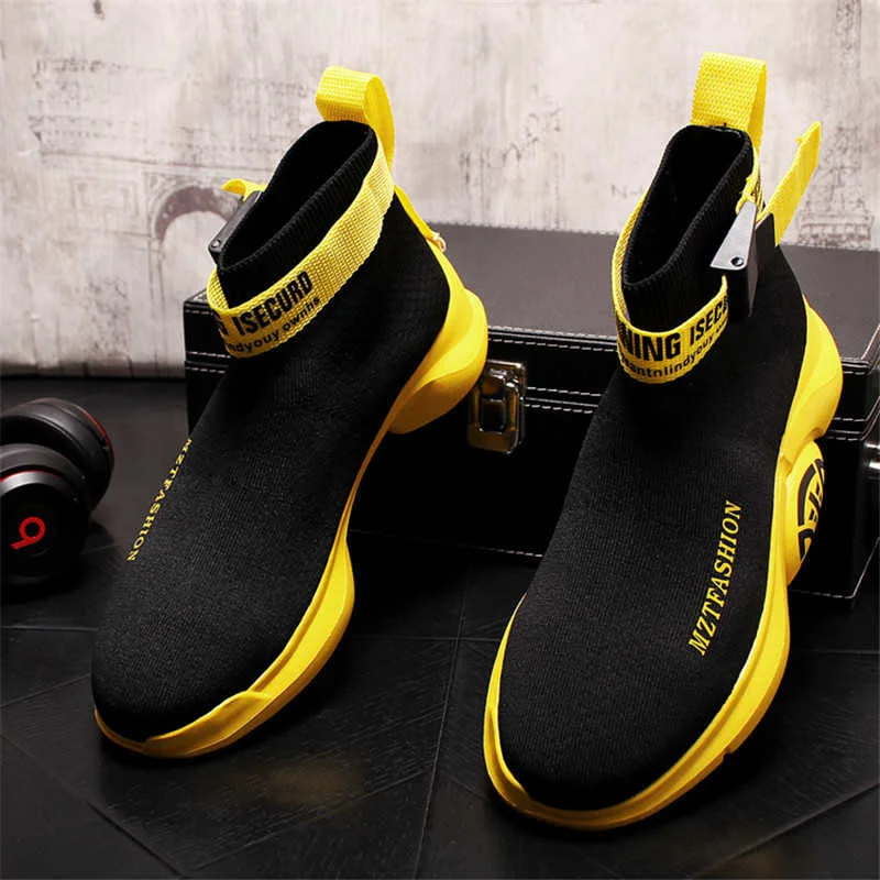 

men mesh Summer socks shoes breathable mesh sneakers platform casual flat ankle boots zapatillas hombre