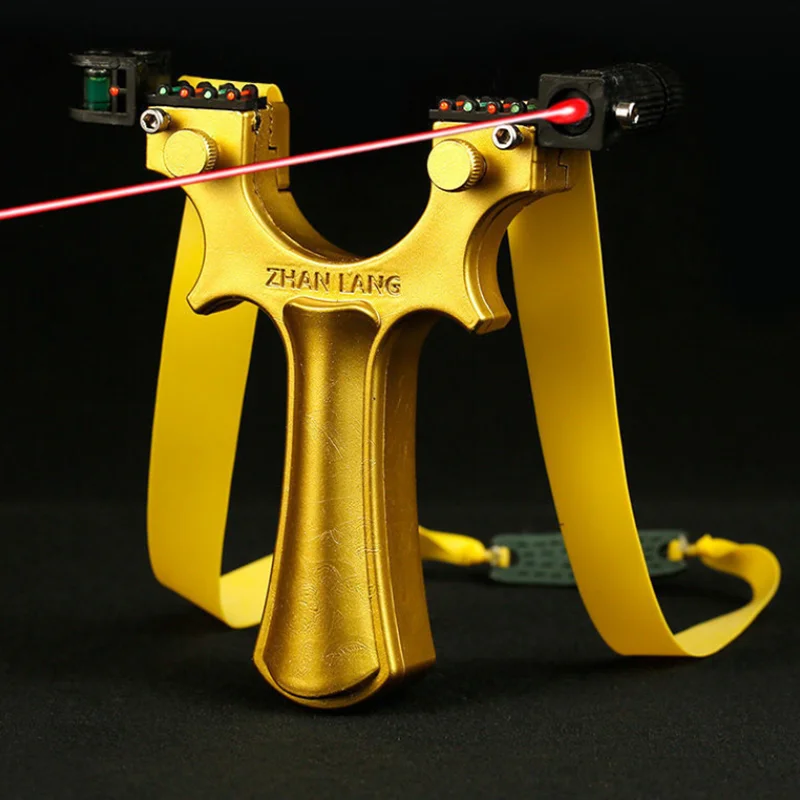 

New Hunting Slingshot Powerful Professional Laser Metal Catapult Hunting Crossbow Shooting Slingshot