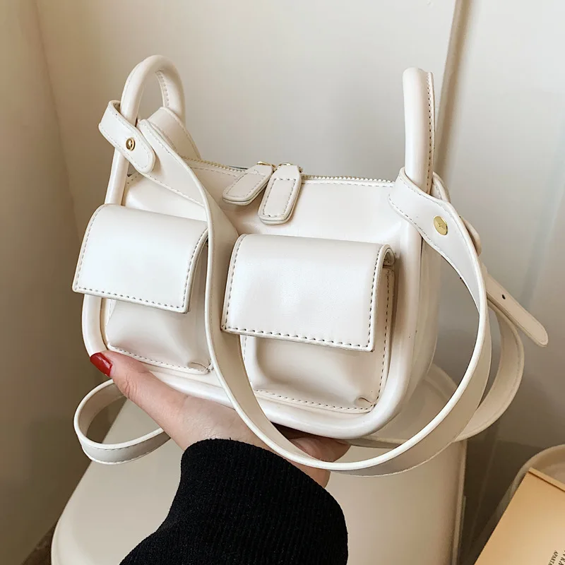

Small PU Leather Crossbody Bags for Women 2023 Simple Shoulder Bag Lady Luxury Brand Designer Handbags and Purses