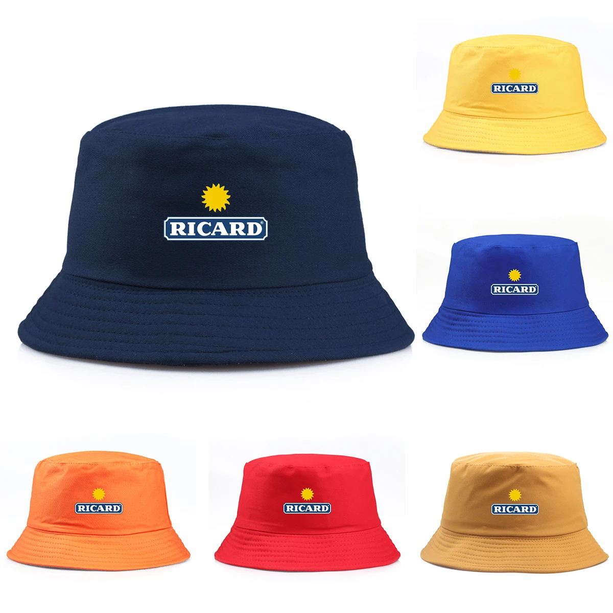 

RICARD Bob Fashion Bucket Sun Summer Hats for Women Men Designer Fisherman Cap Bonnet Chapeau Panama Hat