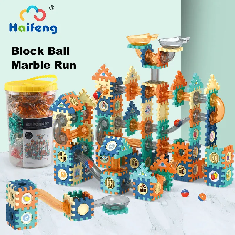 

Конструктор блок мяч мрамор бегать строительные блоки детские шарики слайды игрушки для детей Сделай Сам творчество Развивающие игрушки д...