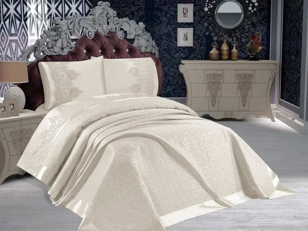 

Lena French Güpürlü Brocade Pique Pack Cream