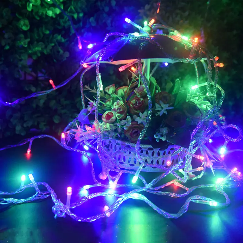 

Сказочная светодиодная гирлянда, садовые гирлянды, украшение для рождественской елки, уличное и внутреннее праздничное освещение, Свадебн...