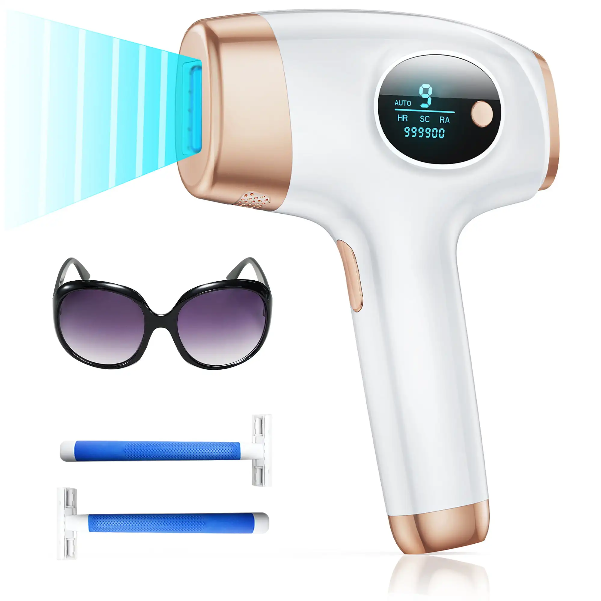 IPL Laser Permanent Hair Removal Upgraded to 999,900 Flashes IPL Hair Removal Device for Whole Body