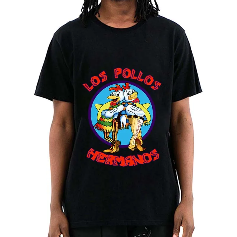 XIN YI Men's high quality t-shirt100%cotton Breaking Bad LOS POLLOS Chicken Brothers printed casual funny tshirt male tee shirts