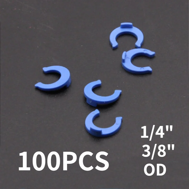 

Пластиковые фитинги для труб 1/4" 3/8", синие клипсы