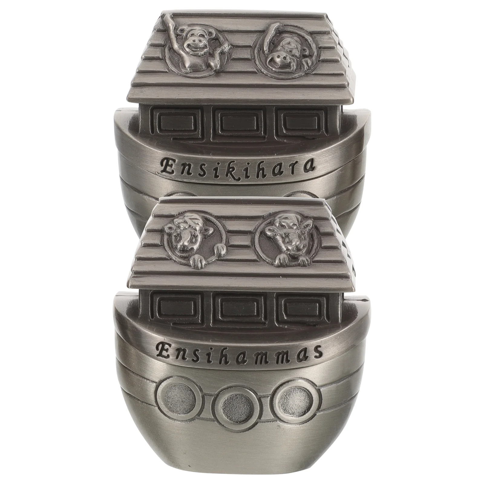 

2 Pcs Tooth Storage Container Saver Wooden Organizer Teeth Alloy Baby Holder Cases