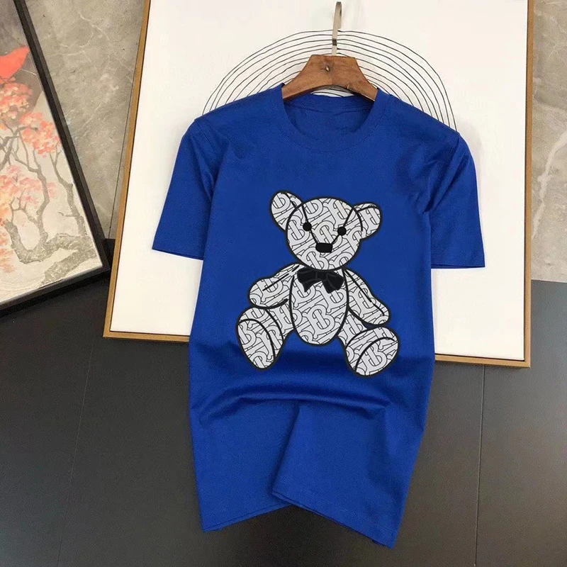 

2023 New Tee Summer Luxury Brand Teddy Bear Zoon T-Shirt Fashion 100% Cotton Man Women Oversized T Shirt Ins Couple Printing
