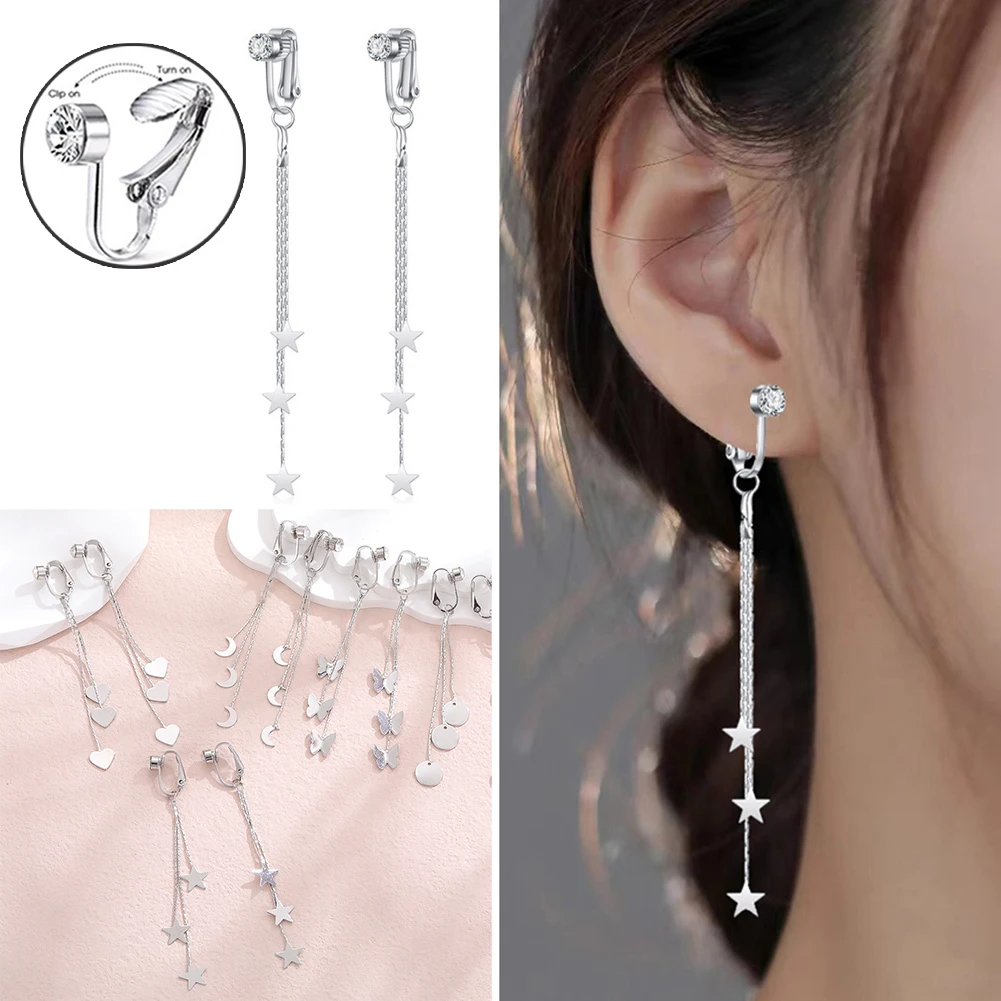 

No Pierced Ear Clip Without Piercing Ear Cuff Women Earring Jewelry Star Earrings Ear Clip Earrings For Women Trendy Earrings