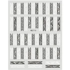 3D наклейки для ногтей, клейкие черные и белые полоски, трава, искусственные наклейки для маникюра, наклейка, аксессуары из фольги для ногтей