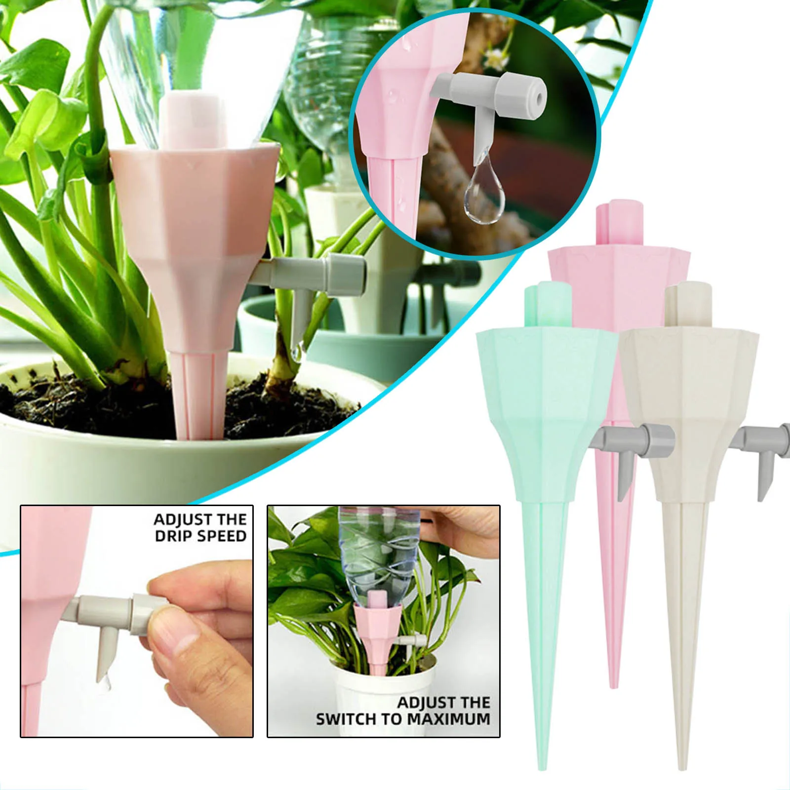 

Автоматическая система капельного орошения, регулируемое устройство для автоматического полива растений, теплиц и садов, 3 шт.