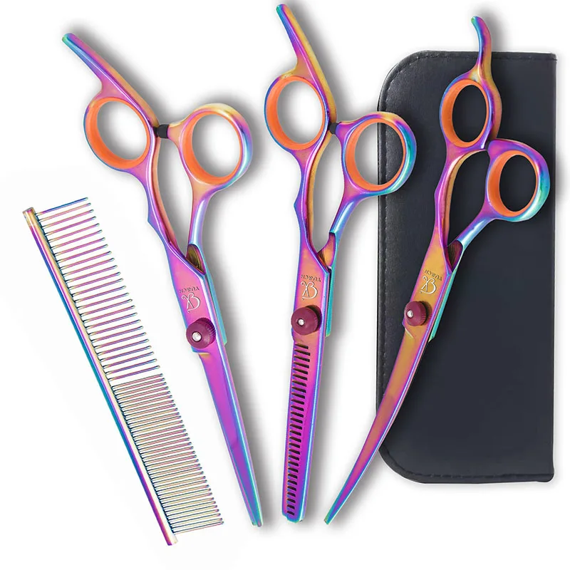 

Dog Trimmer Professional Scissors Special Gold Blades Curved Scissors Hair Trimming Artifact Household Groomers Pets Accessory