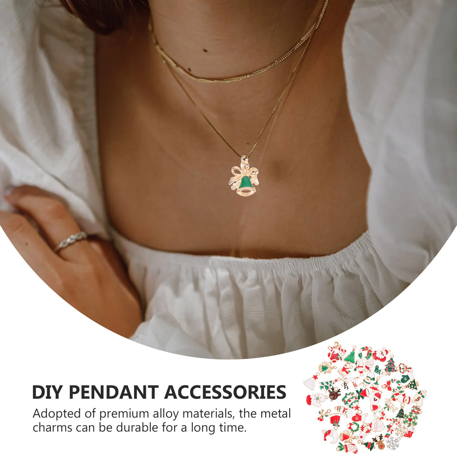 Stockings Xmas Charms Alloy Christmas Pendants Hand Jewelry Earrings DIY Bracelet Necklaces