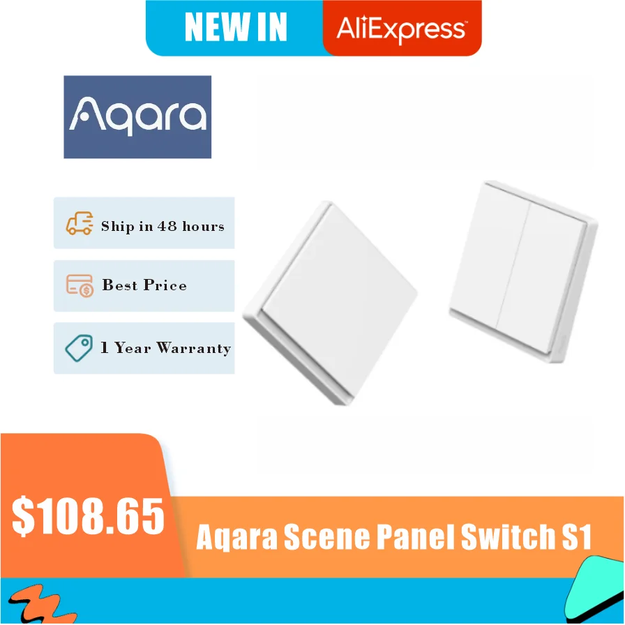 2022 Aqara E1 Smart Wall Switch Version Xiaomi Wireless Switch Zigbee With/No Neutral One Key Remote Control Mi Home Homekt APP