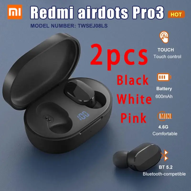 

Xiaomi 35db Наушники С Шумоподавлем Наушники Для Бега Bluetooth Earphones Touch Control Redmi Airdots Pro 3 Original Xiaomi