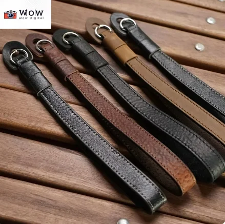 Handmade Genuine Leather Camera Wrist Strap For FUJJI Fujifilm XT4 X100F Leica Q2 Canon Nikon Sony Lumix Panasonic