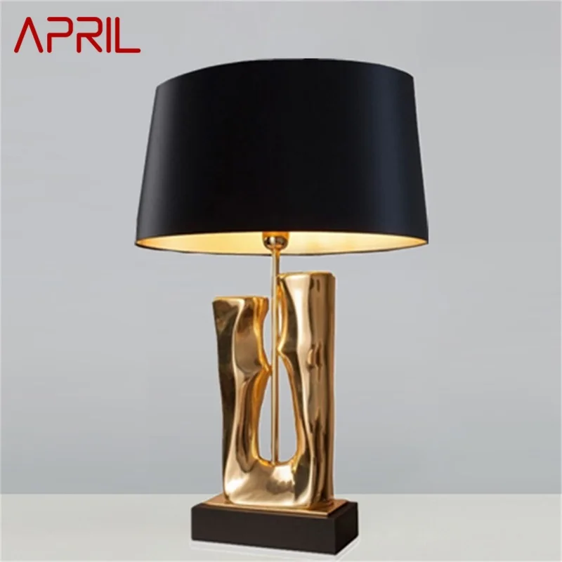 

APRIL Nordic Table Lamp Contemporary Fashion Gold Desk Light LED for Home Decorative Bedside Living Room Bedroom