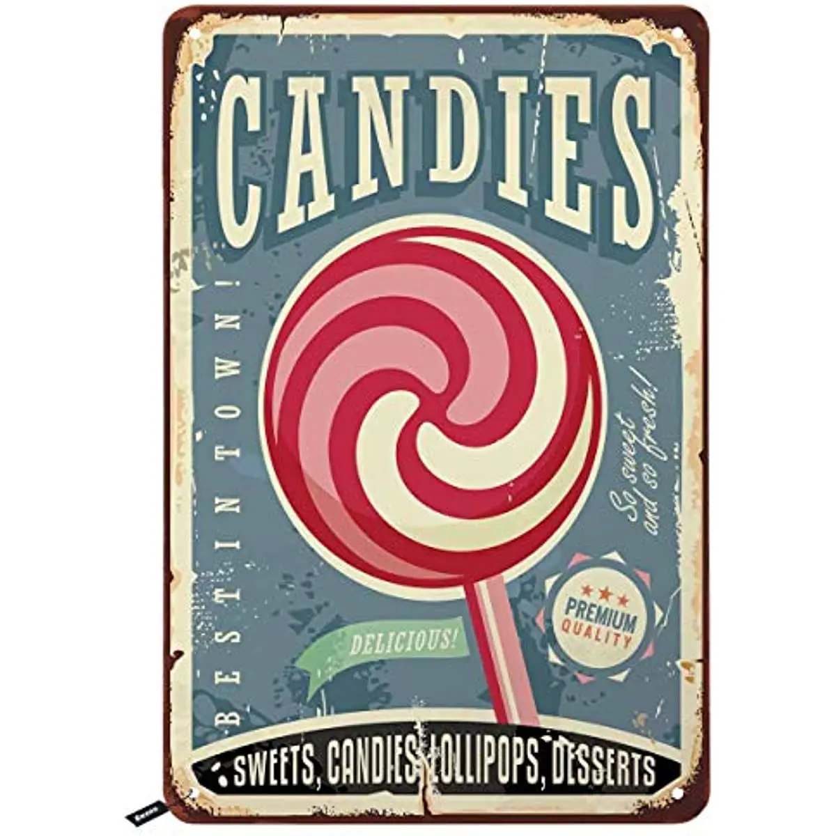 Жестяные знаки-конфеты Swono, винтажный синий металлический жестяной знак для мужчин и женщин, Настенный декор для баров, ресторанов, кафе, пабов, 12x8 дюймов