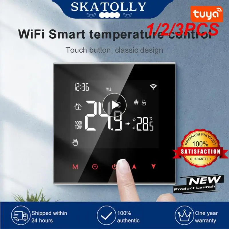 

1/2/3PCS Tuya WiFi Smart Thermostat,Electric Heating Water Gas Boiler Temperature Controller,Work with Alexa Google Home