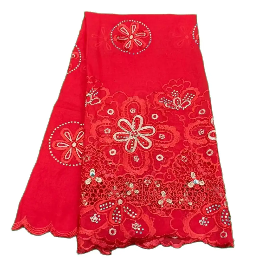Luxury Scarf High Quality 100% Cotton Dubai African Women Islamic Scarf LOVE pattern Embroidery Chemical Lace Scarf  many color