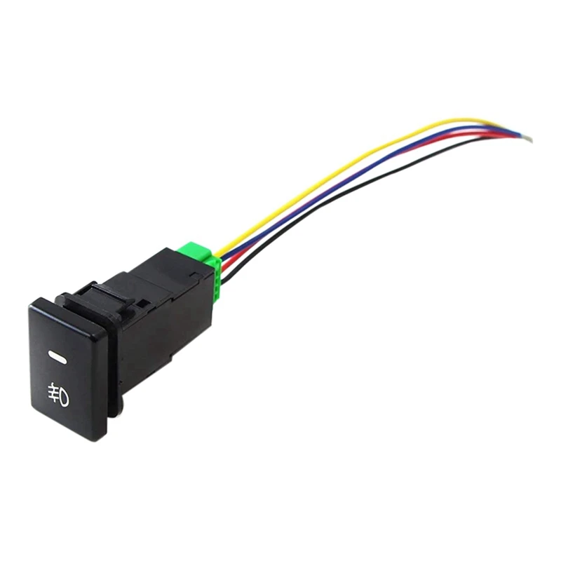 

10X 4-Pole 12V Push Button Switch With LED Background Indicator Lights For Fog Lights DRL LED Light Bar(33X22mm)
