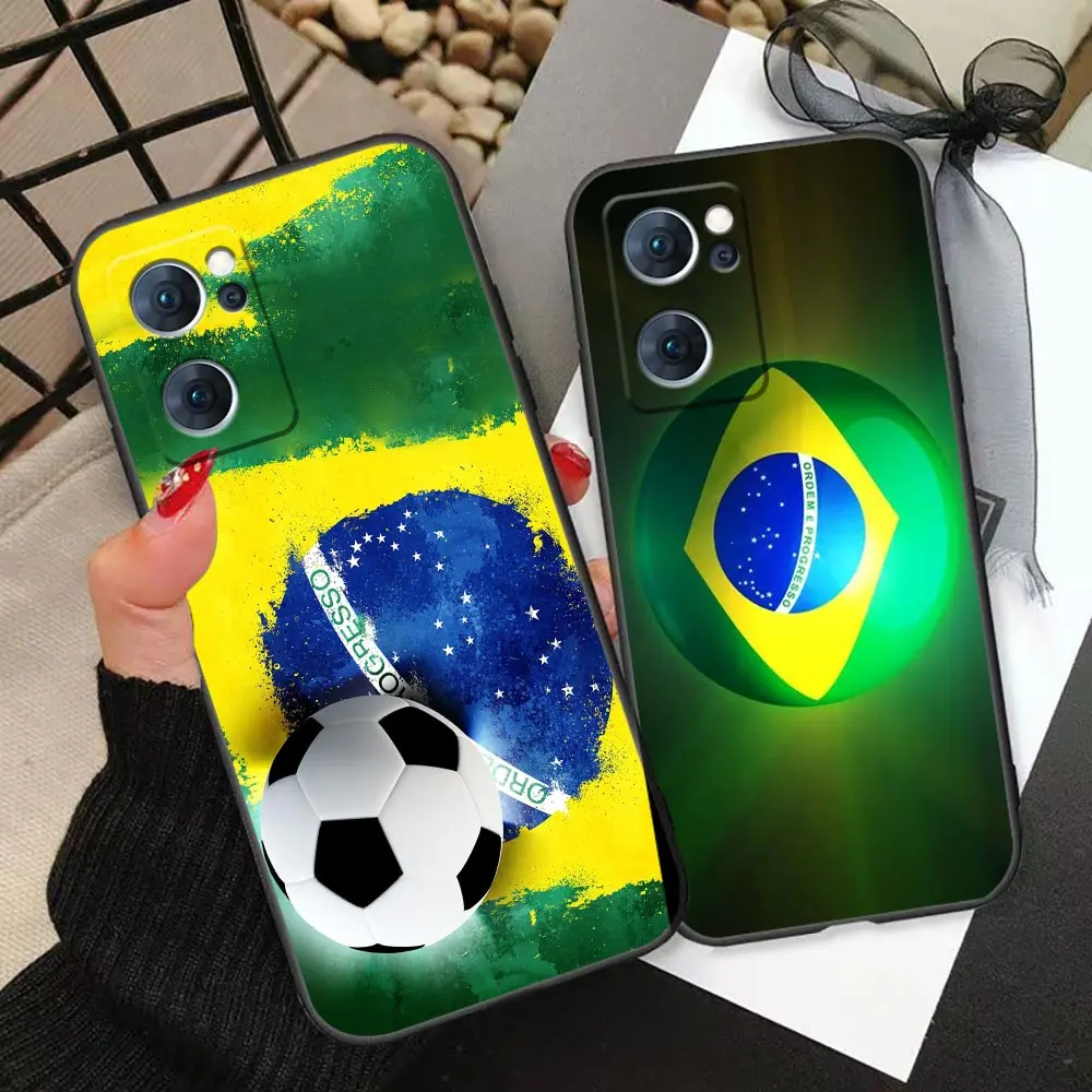 

Национальный флаг Бразилии, Футбольная модель для OPPO Reno 8 7 7Z 6 6Z 5 4 3 Z ACE Pro Plus 4G чехол для телефона Find X5 X3 X2 Pro, черный чехол