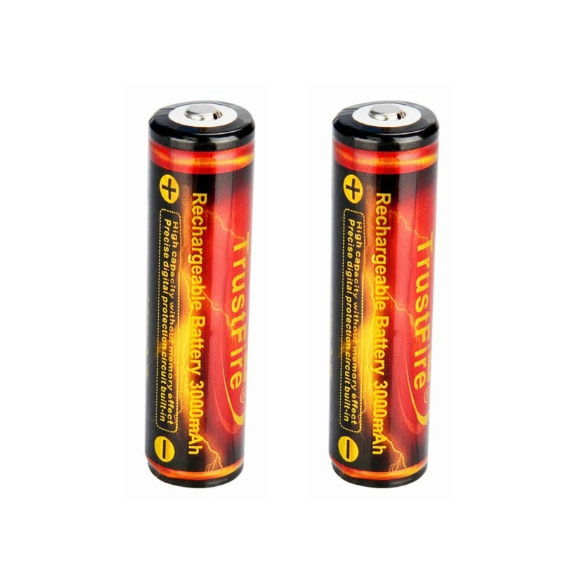 

2Pcs 18650 Battery Rechargeable Battery 3.7V 18650 3000mAh Capacity Battery