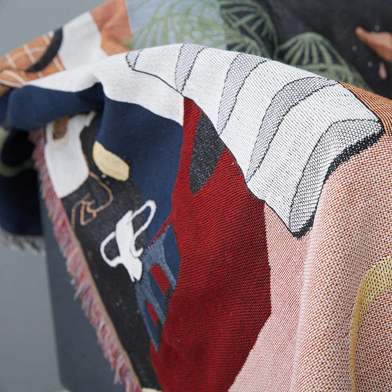 Современный дизайн скандинавский одеяло для дивана чехол одинарный и двойной