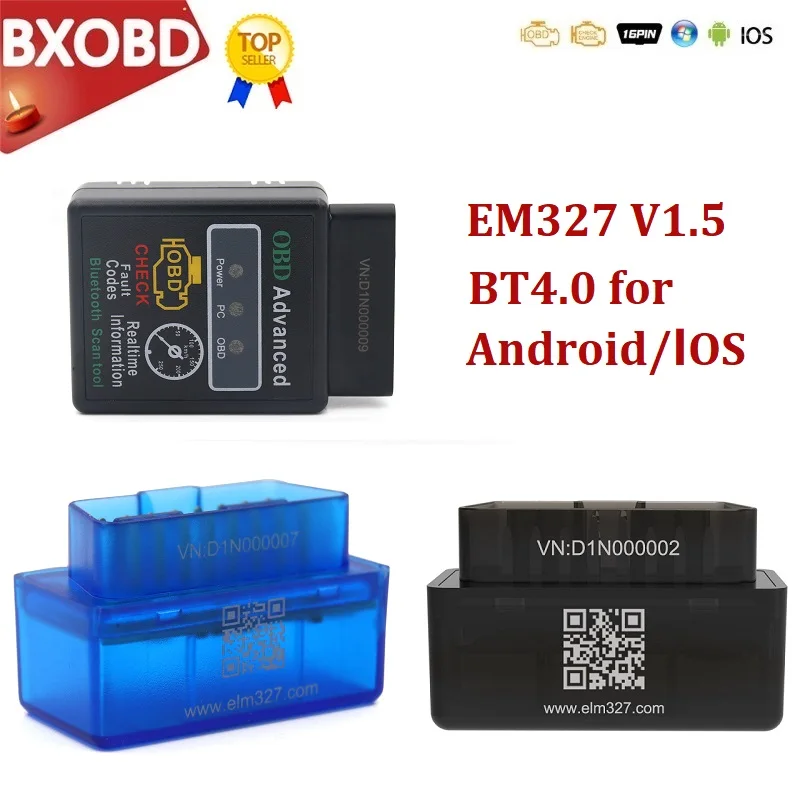 Мини-сканер ELM327 V1.5 Bluetooth 4 0 OBD2 для IOS Android Windows 7/9 протоколов Автомобильный сканер ELM