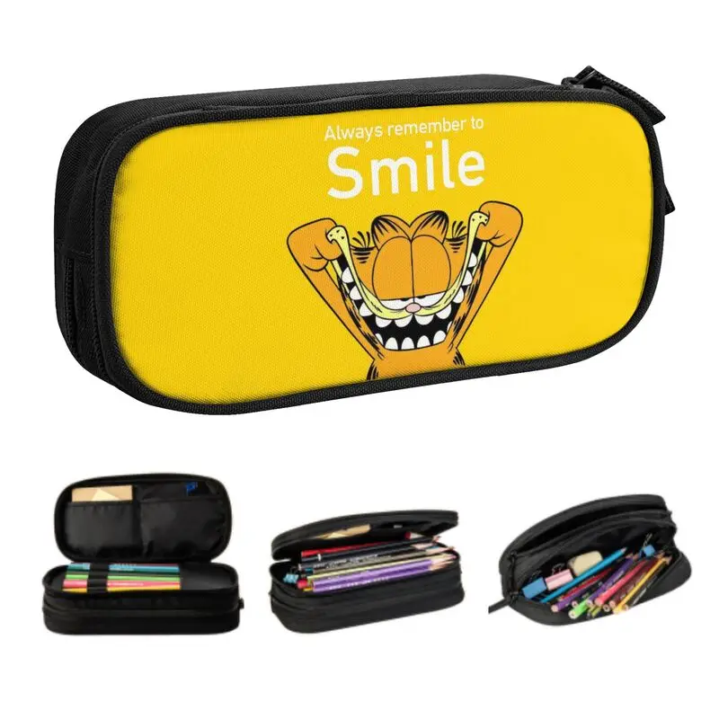 Пеналы Garfields для мальчиков и девочек Большой Вместительный пенал в виде кошки