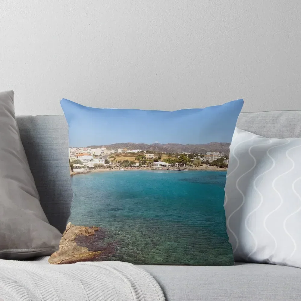 Декоративная подушка Ammoudi Beach Agios Nikolaos Crete Greece полиэстер 30x30/40x40/45x45 см