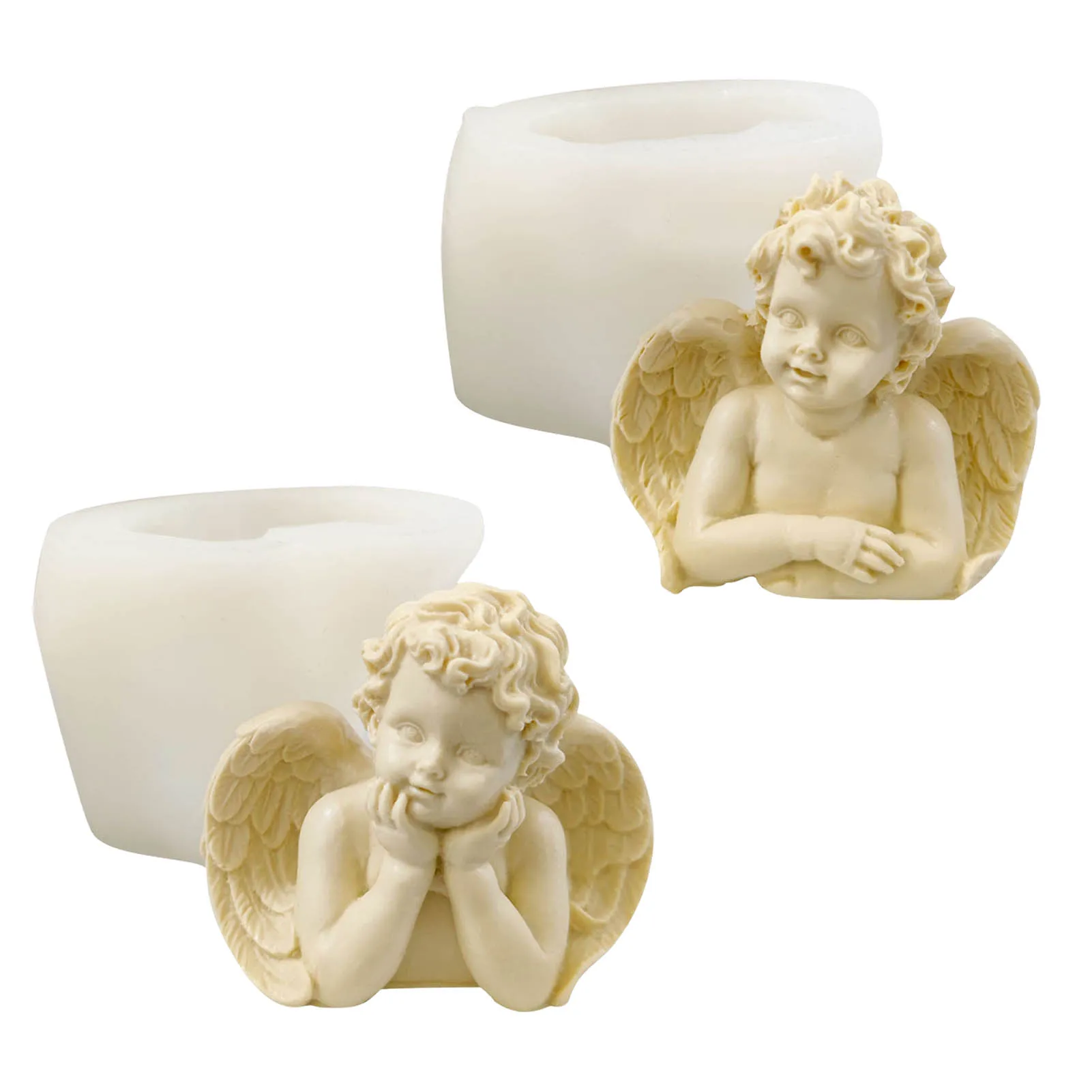

Angel Silicone Mold Candle Making Resin Moulds Handcraft Cake Fondant Chocolate Soap Aromatherapy Table Ornaments Home Cake Mold