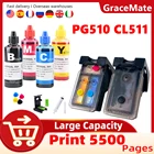 Многоразовый чернильный картридж PG510 CL511, совместимый с Canon Pixma MP240 MP495 MP499 MX320 MX330 340 MX350 MX410 MX420