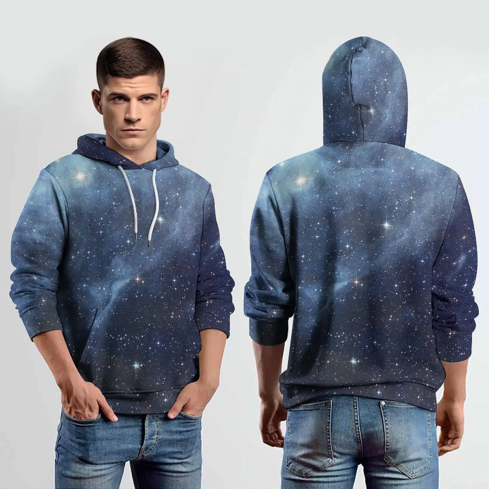 

Y2K 3D Printed Starry Sky Pattern Pullover Sweatshirt for Men's Fashion Hip Hop Hoodies Casual Streetwear New Autumn Hoody