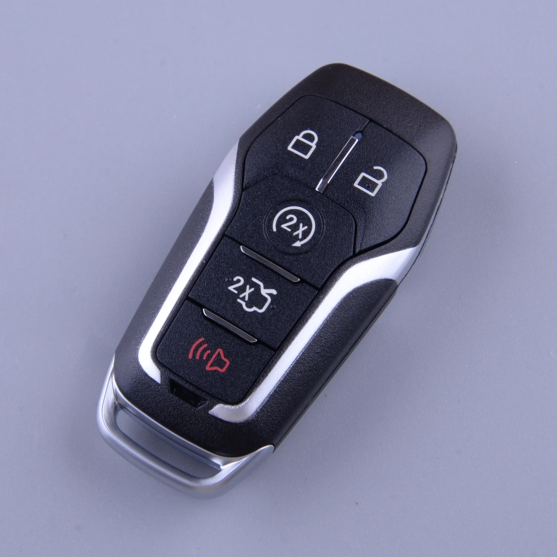 

M3N-A2C31243300 5 Button Remote Flip Key Fob Uncut Shell Case Fit for Ford Mustang F150 Explorer Edge Fusion Lincoln MKC MKX MKZ